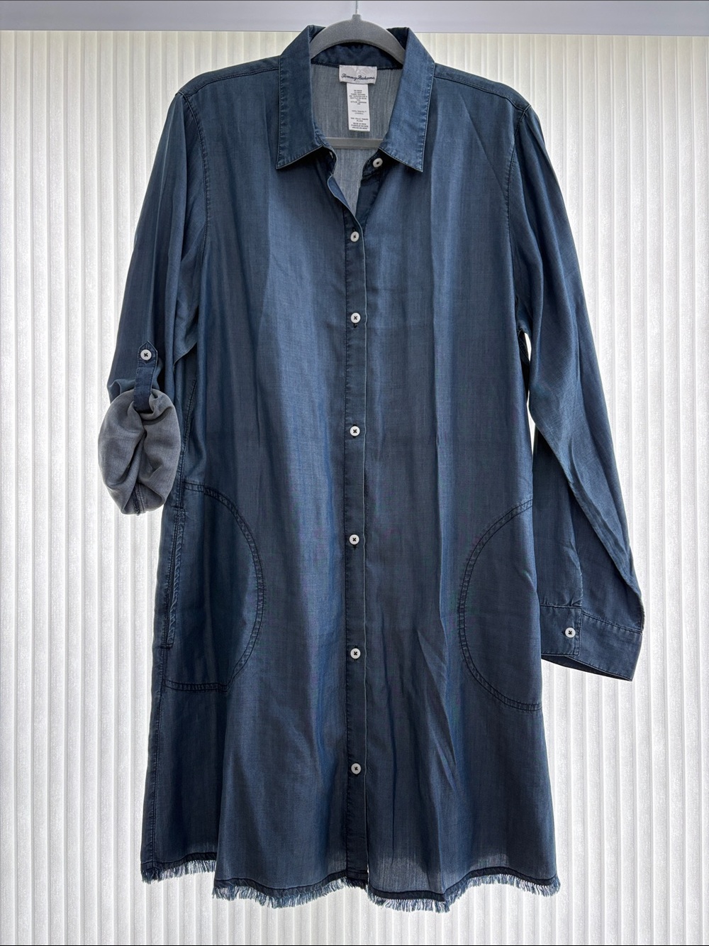 Tommy Bahama Boyfriend Button-Front Shirt Swim Coverup NWOT